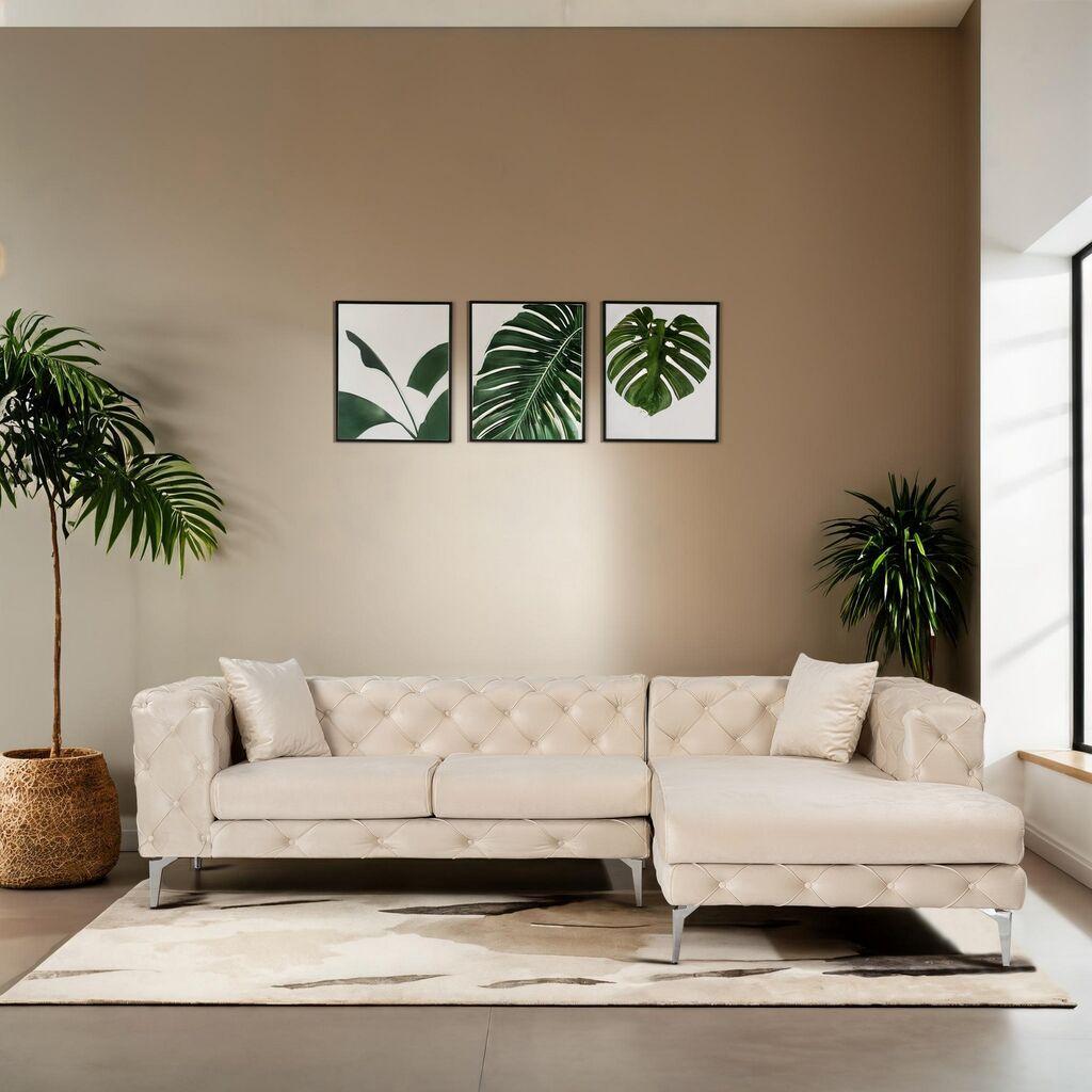 Atelier del Sofa Аголна гарнитура Como Eco, 270 cmx180 cm, беж