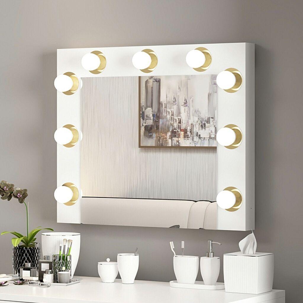 Hanah Home Огледало за шминкање Armin, 72x60x7 см, бело