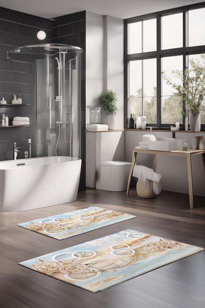 Комплет теписи за бања L'essentiel Maison CT-5229, 2 парчиња, шарени