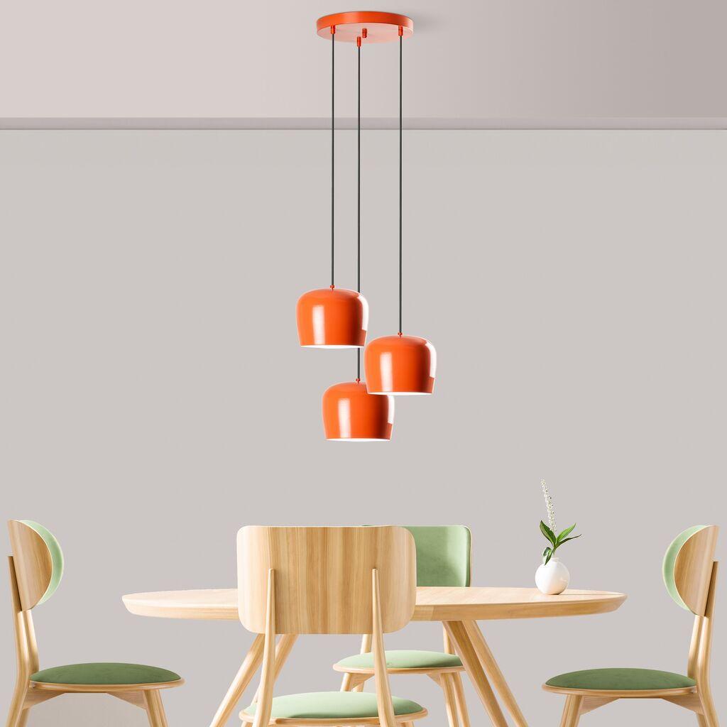 Opviq Luster Yozgat-N-1413, 45-114cm, 45 cm, 3xE27, портокалова