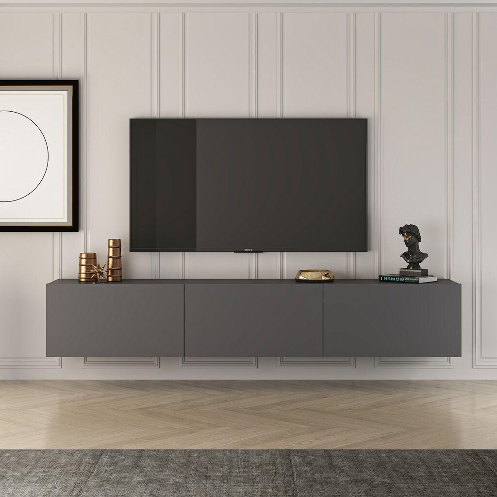 Западен ТВ кабинет Hanah Home, 150x30x32 см, Антрацит