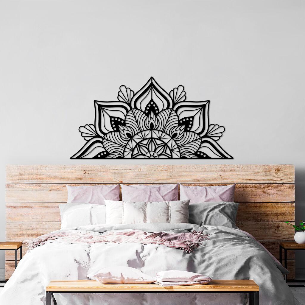 Wallity dzидна декорација Мандала 1, 154x78 см, 1,5 мм, црна