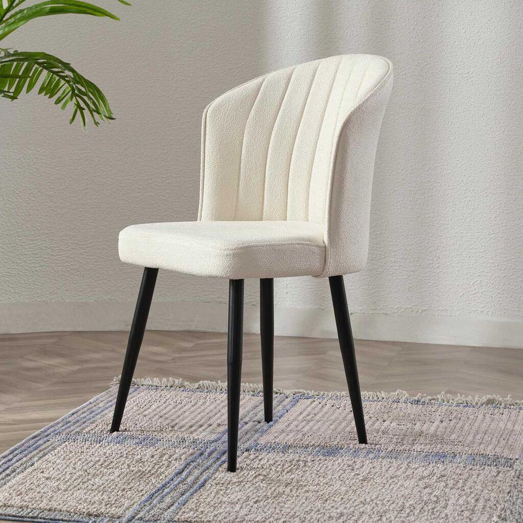 Комплет столчиња Hanah Home Rubi, 52x85x42 см, 2 парчиња, крем боја