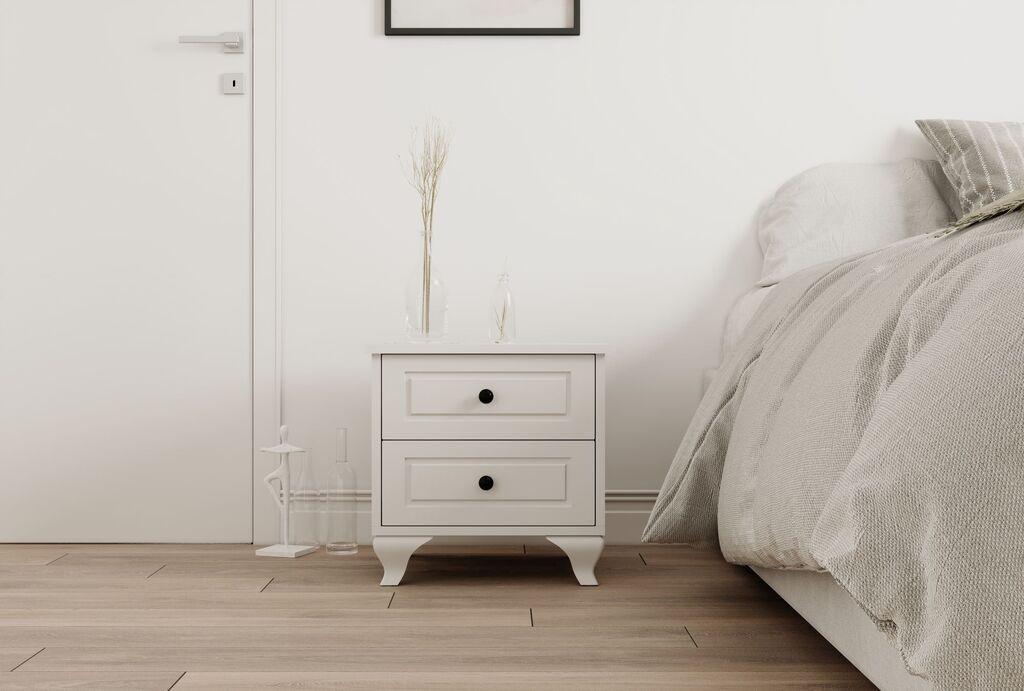 Ноќна масичка Hanah Home Rb-058, 45x45x40 см, бела