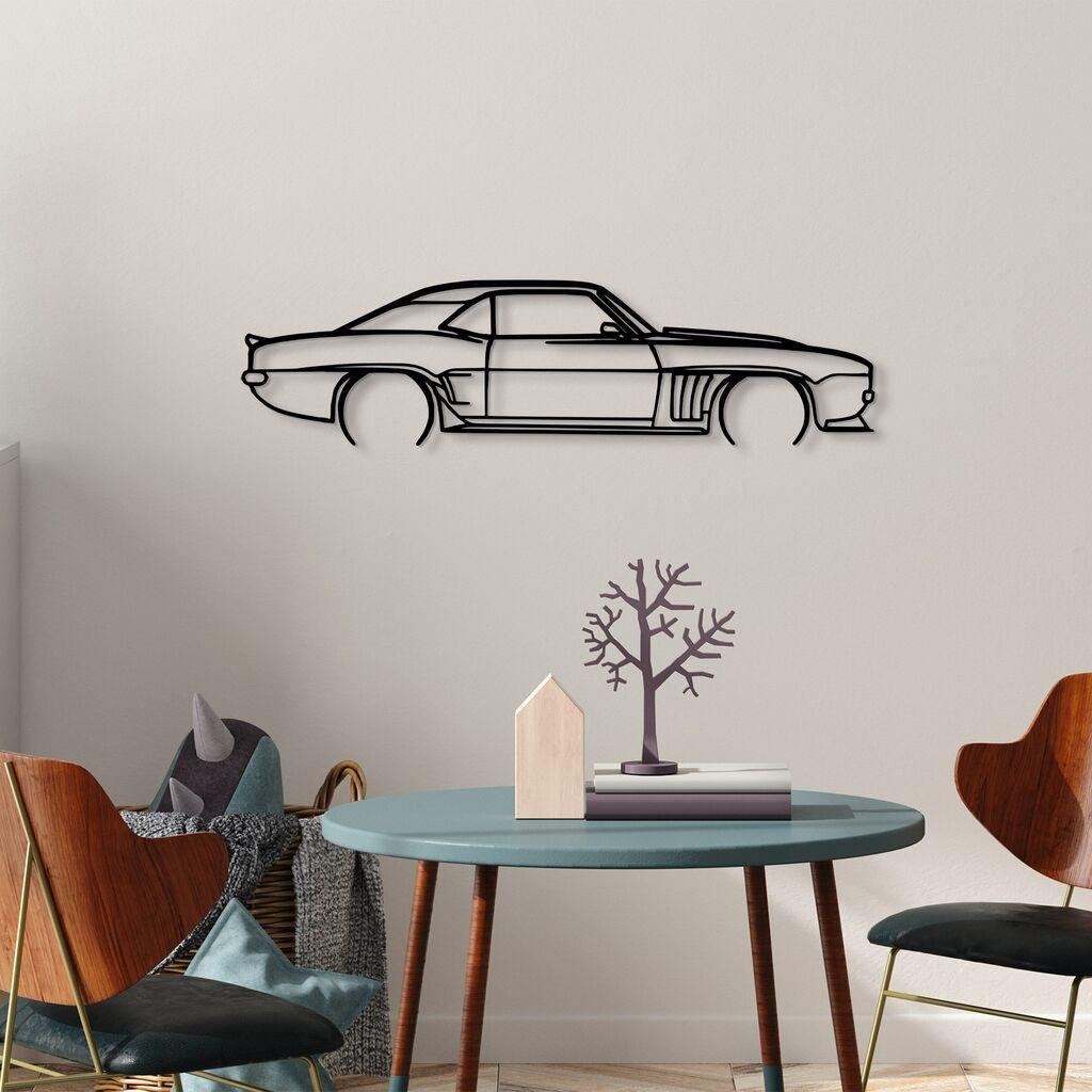 Wallity декорација за dzид Chevrolet Camaro Silhouette, 70x18cm, црна