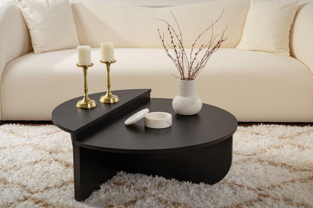 Комплет за маса Hanah Home Klub Orion, 90x60x30, 85x30x35cm, 2 парчиња, црна