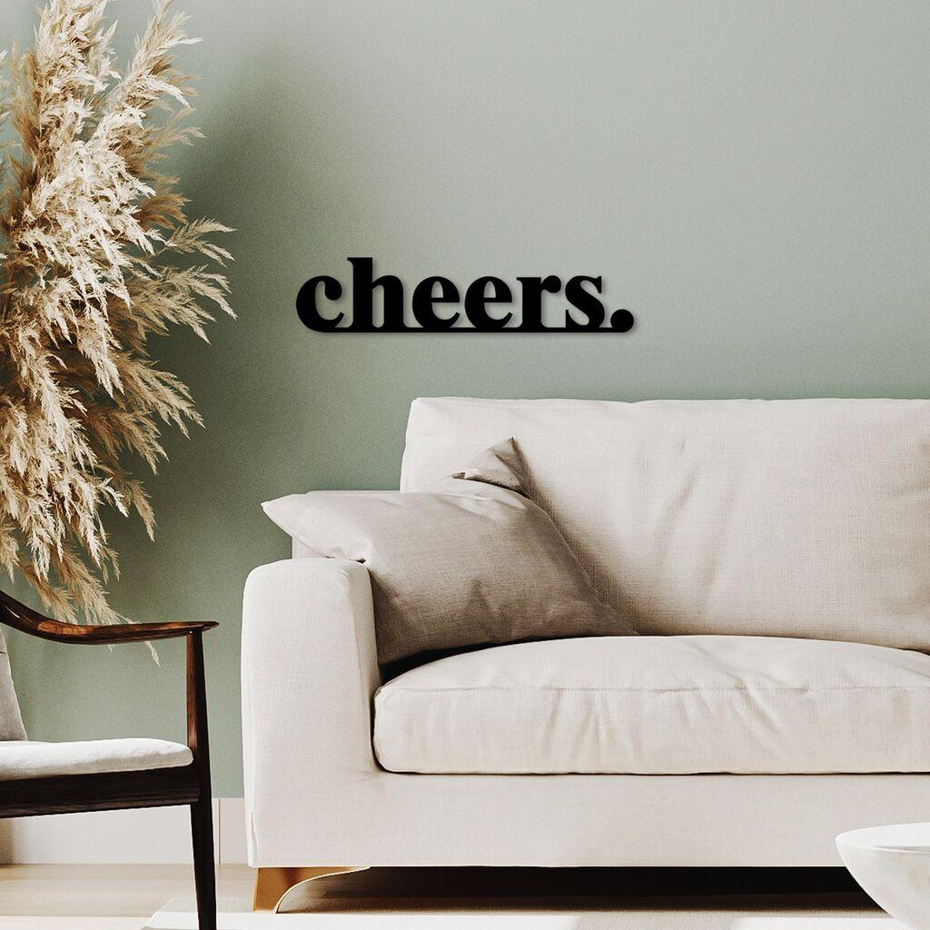 Wallity декорација за dzид Cheers, 70x16 см, црна