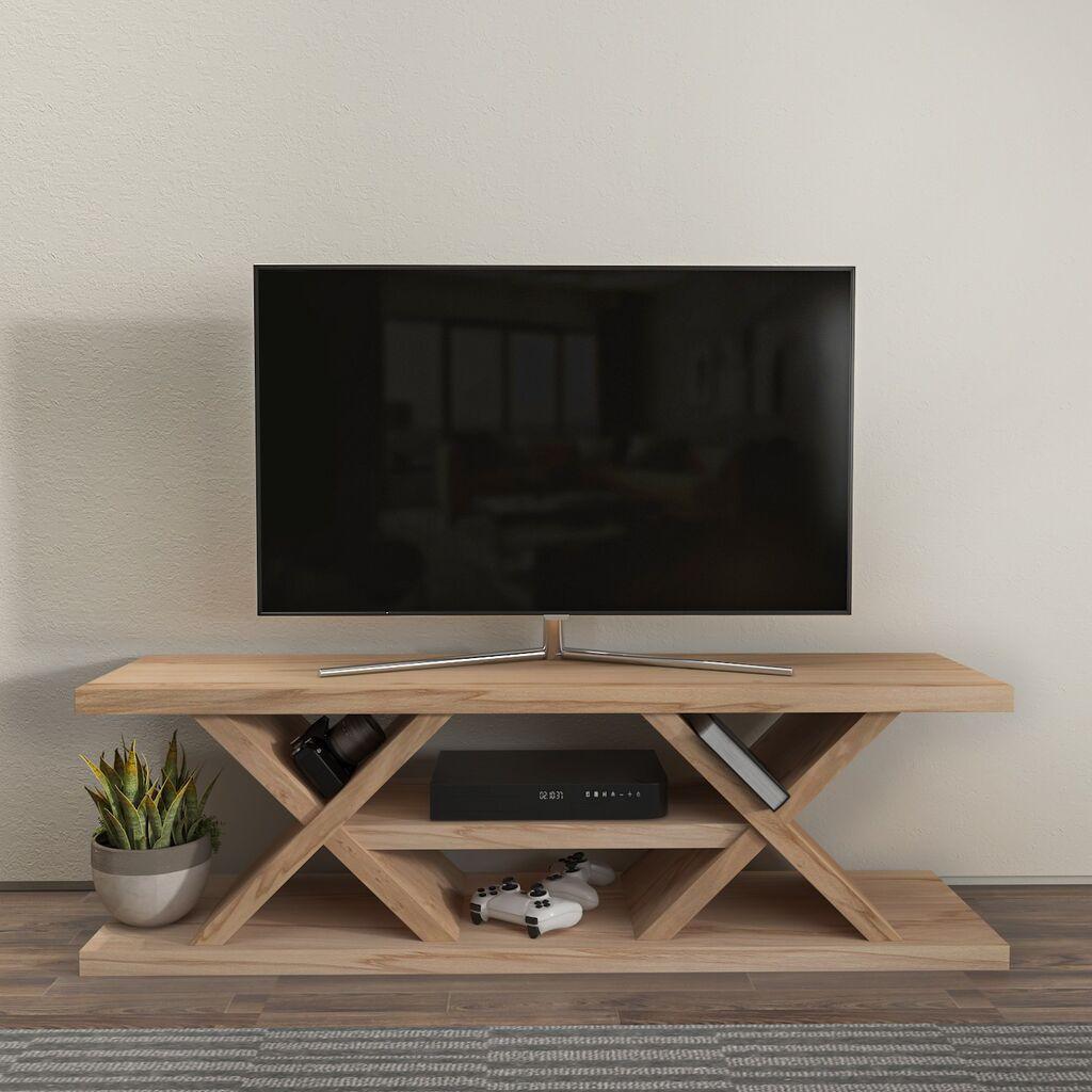 Комода за телевизор Hanah Home Massi, 136x42x37 см, даб