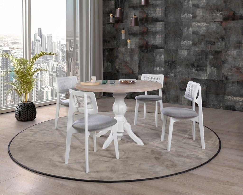 Трпезариски сет Hanah Home Albero129, кафеаво-бел
