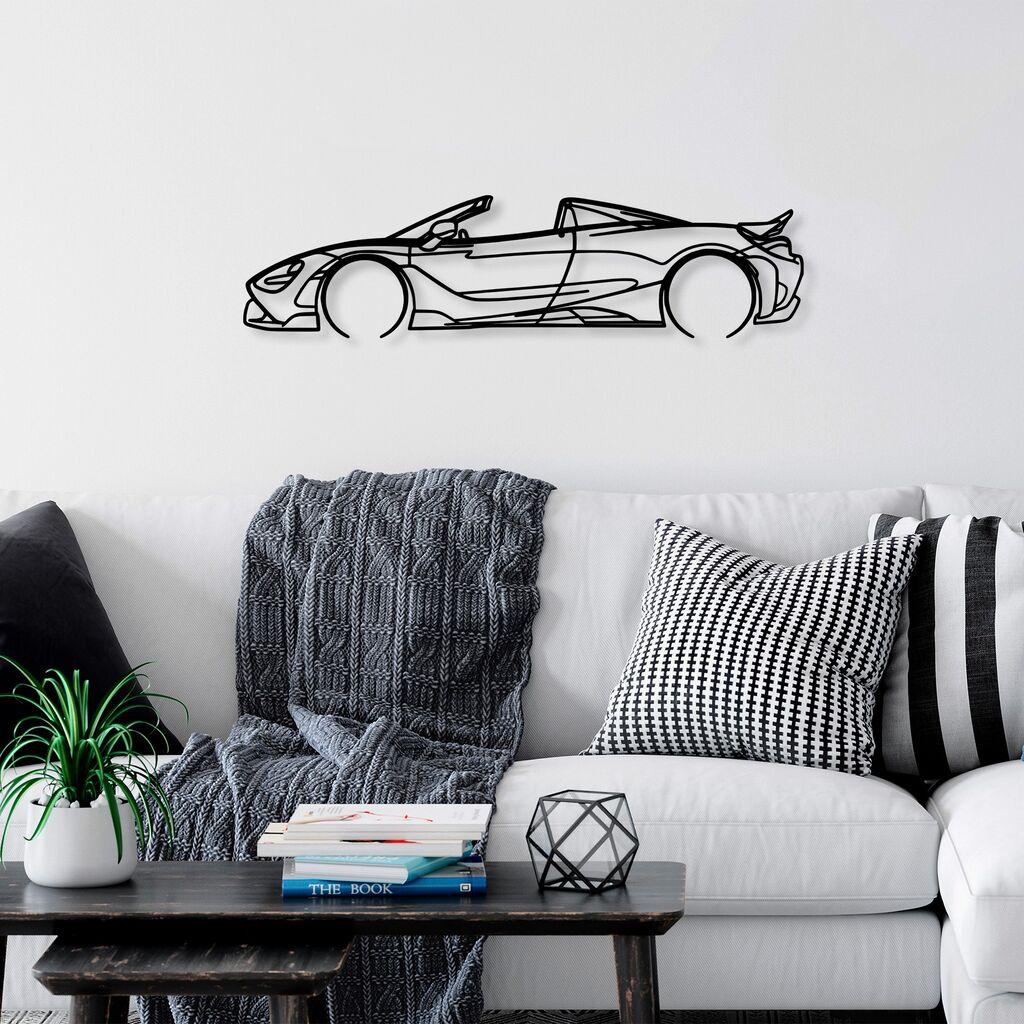 Wallity декорација за dzид McLaren 720S силуета, 70x17 см, црна