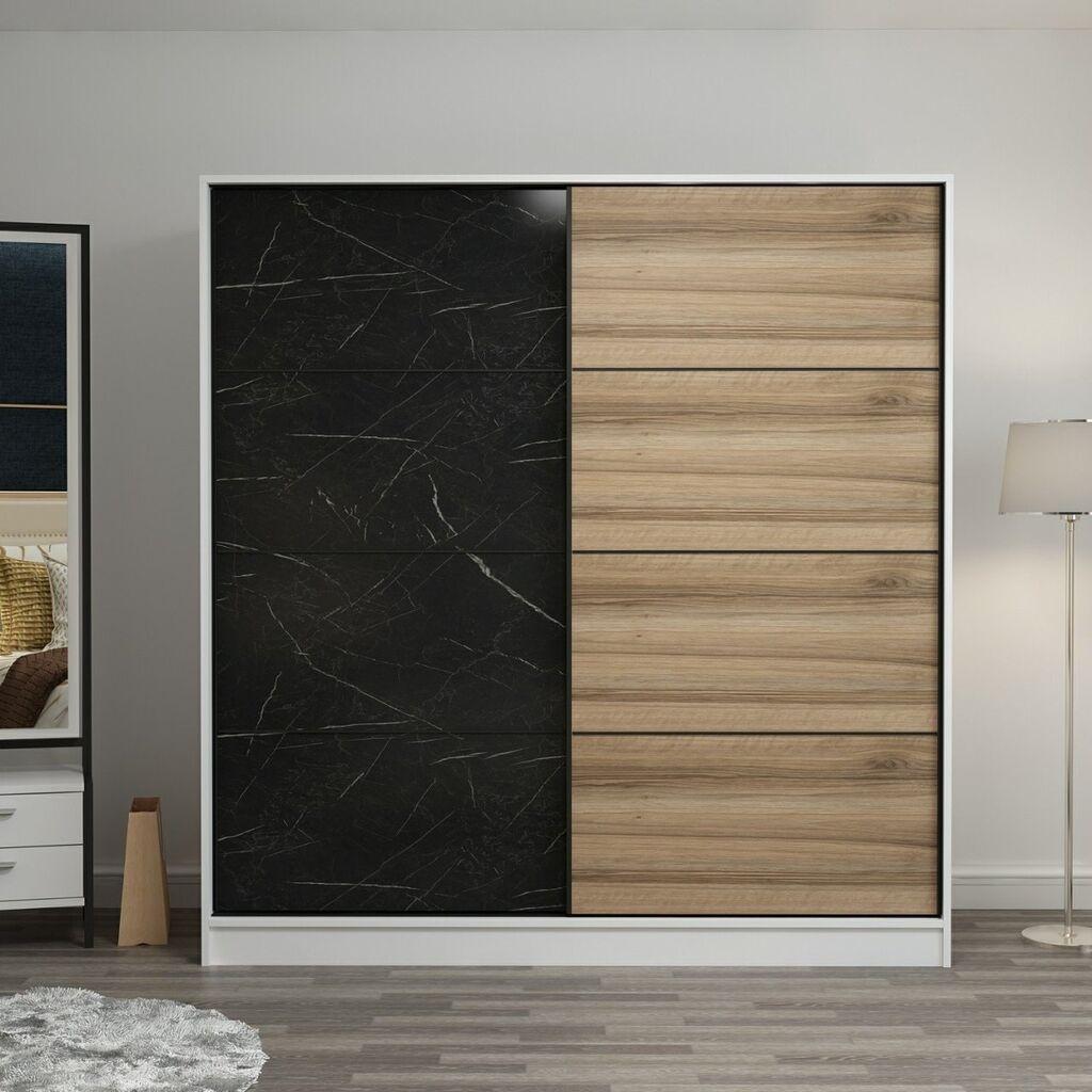 Гардеробер Hanah Home Kale-3969, 180x210x52 см, кафеаво-црна