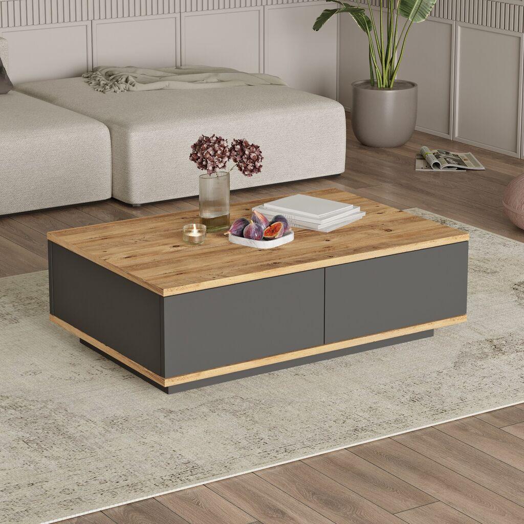 Маса Hanah Home Club FR14-AA, 90x28.6x60 см, Антрацит