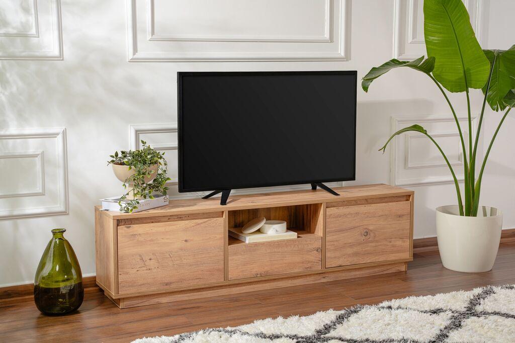 Комода за телевизор Hanah Home Vanguard, 160x42x29,5 см, кафеава