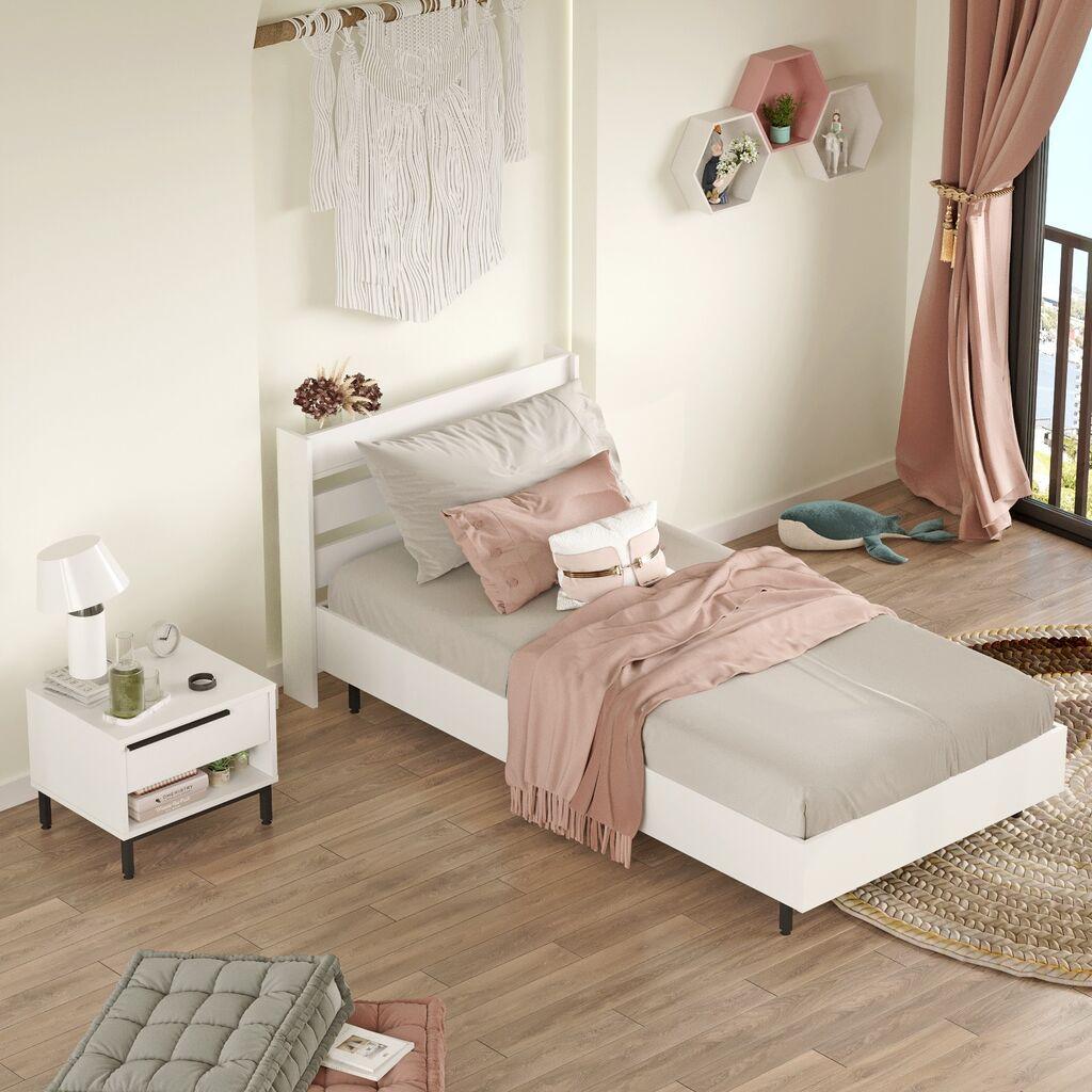Комплет спална соба Hanah Home за тинејџери ON22-W, бела