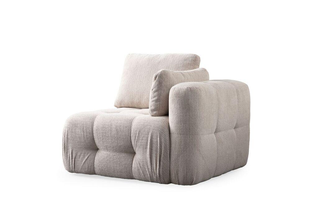 Фотелја Atelier del Sofa Amaris 1R, 100 x 100 x 65 см, крем боја