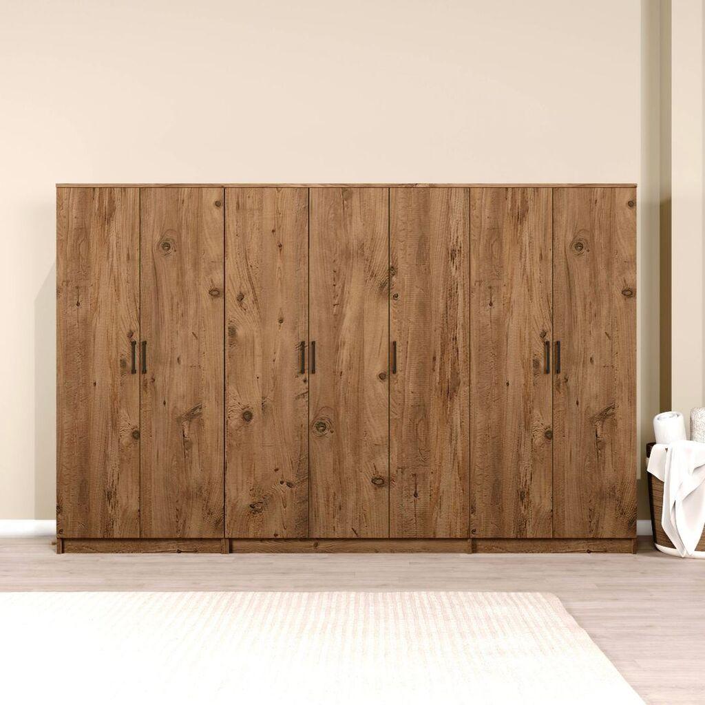 Гардеробер Hanah Home Kardelen 1600-116, 280x180x51.8 см, , кафеава