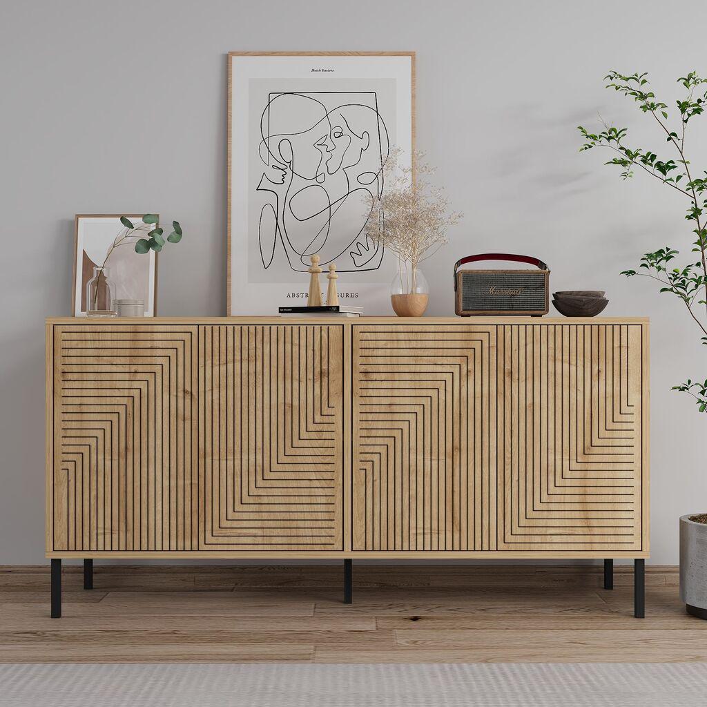 Конзолна маса Hanah Home Evolet, 150x75x36 см, боја на даб