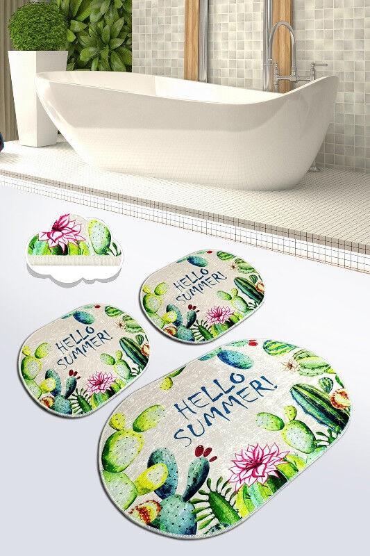 Простирка за бања L'essentiel Maison Hello Summer, 3 парчиња, Шарена