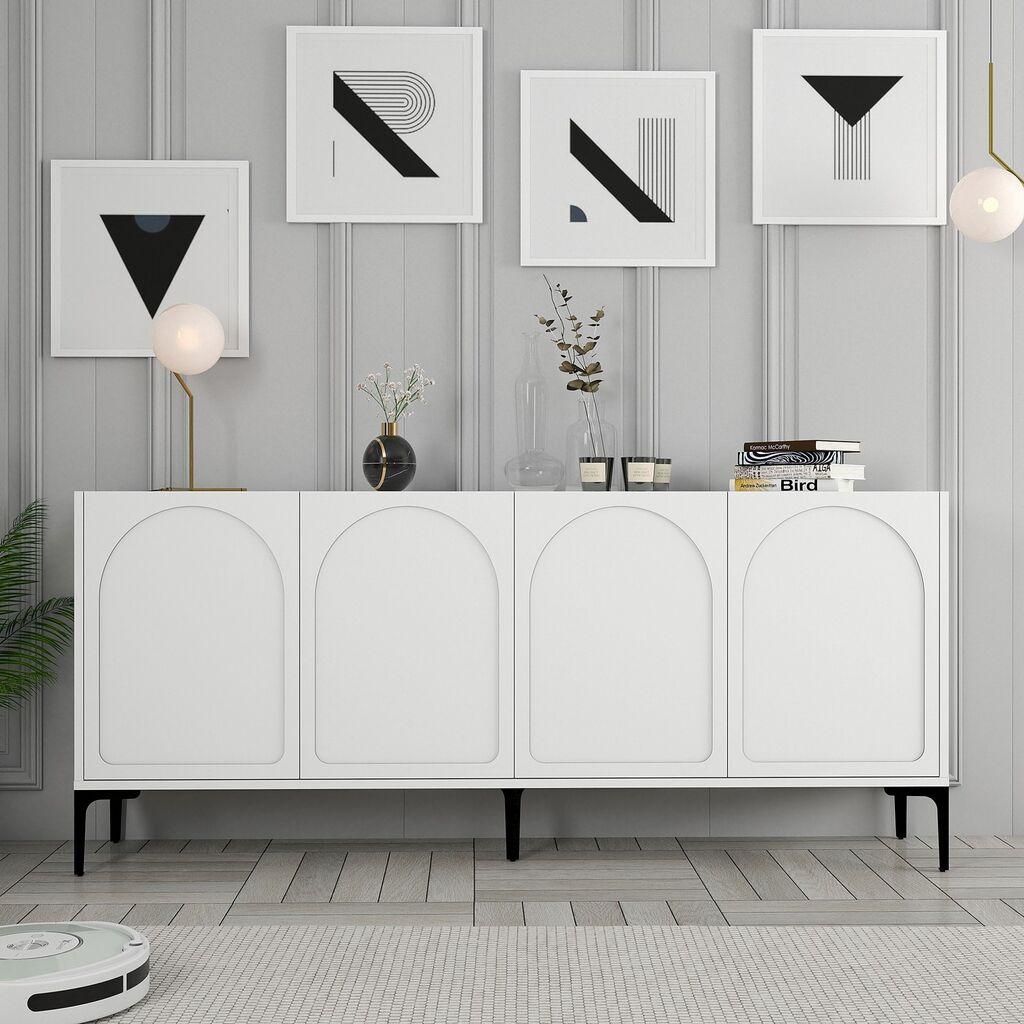 Конзолна маса Hanah Home Lyon 79, 180x79x35 см, бела
