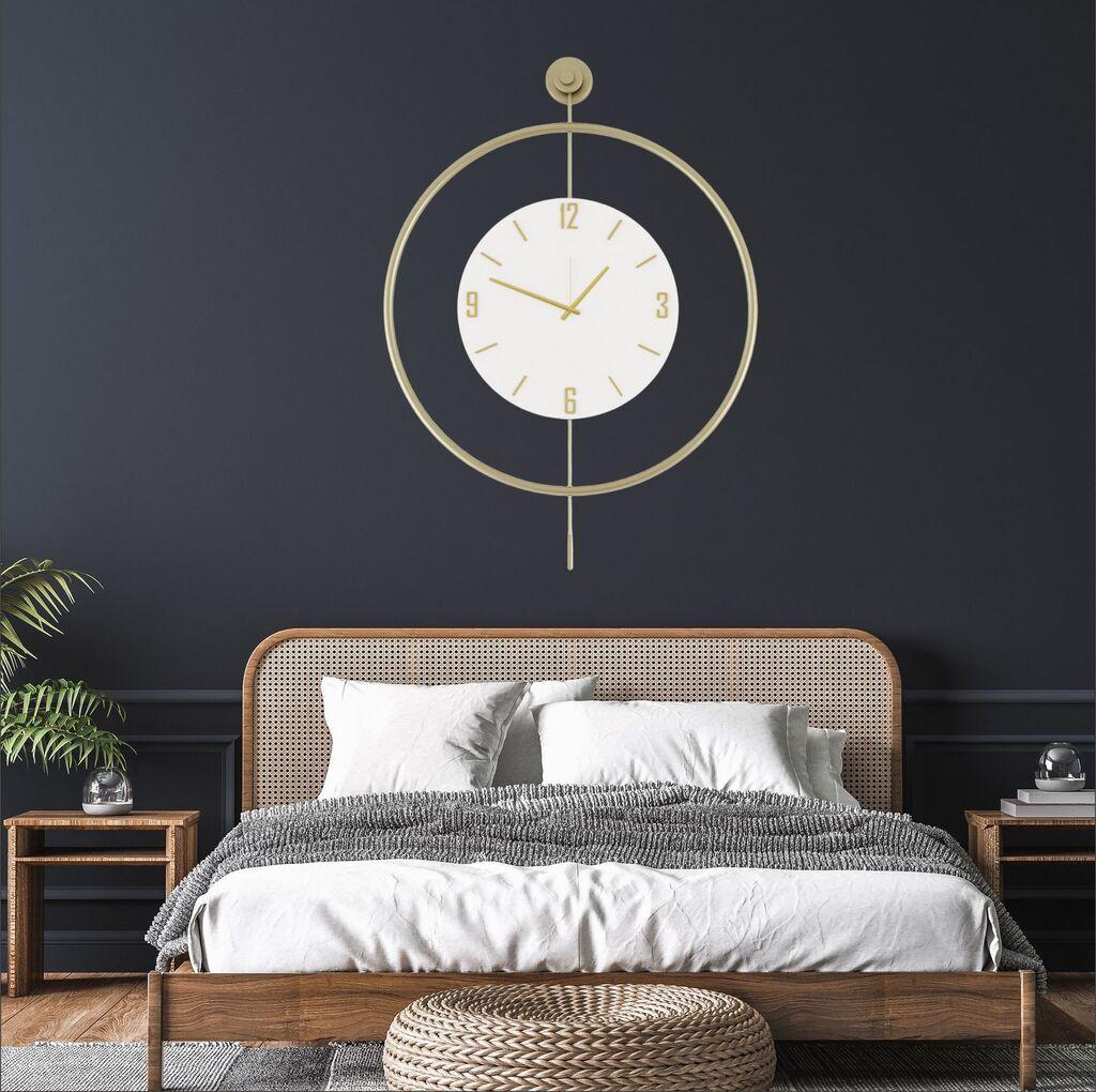 Wallity dzиден часовник Mcclock-00111, 58x80x7 см, златна боја