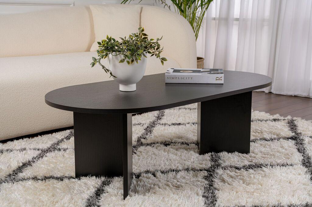 Маса Hanah Home Club со големина Sable, 119x40x60 см, црна