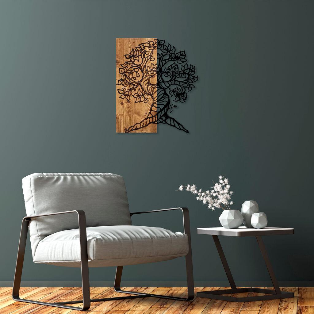 Wallity dzидна декорација Монументално дрво 1, 50 x 58 см, кафеава