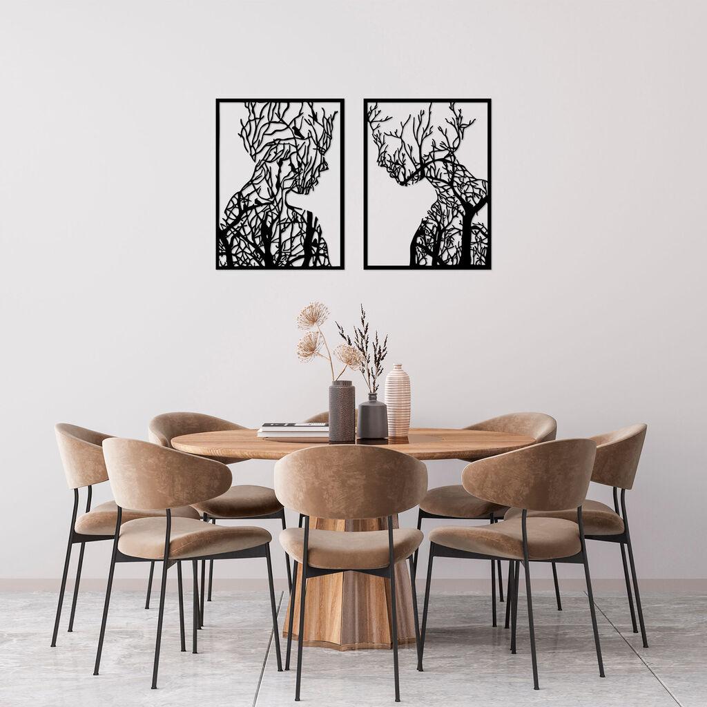 Wallity dzидна декорација елка Маж и жена - 326, 52 x 70 см, црна