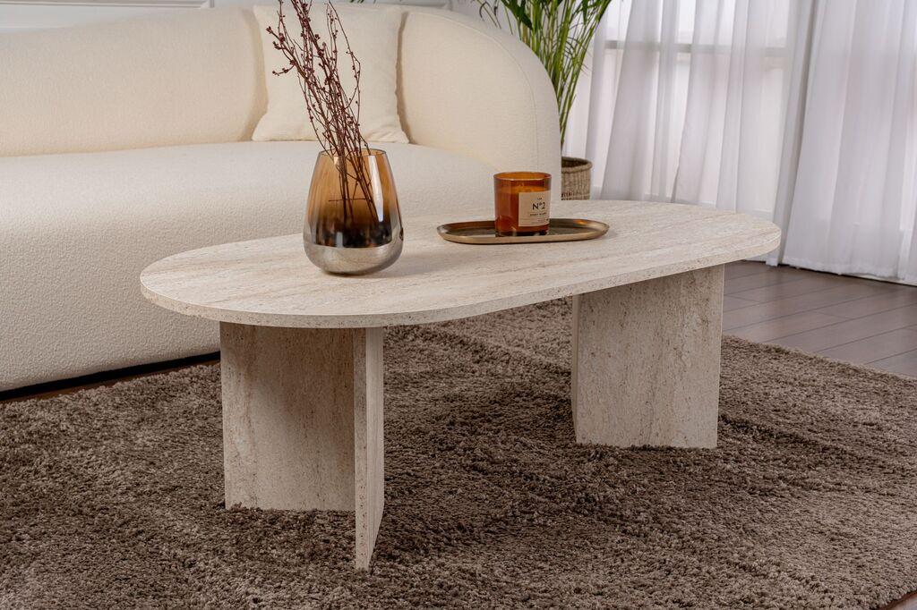 Hanah Home Клуб Маса Sable, 119x40x60 см, беж