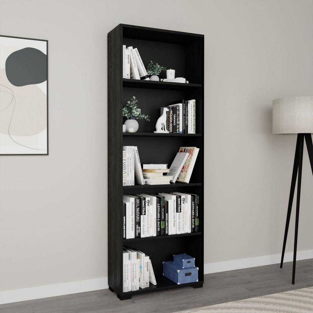 Полица за книги Hanah Home Lucas 1600-113, 64x182x25 см, црна