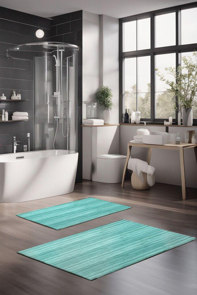 L'essentiel Maison Комплет килими за бања CT-5249, 2 парчиња, тиркизна
