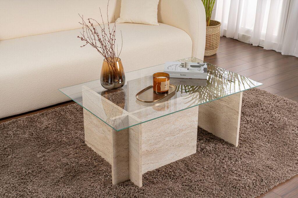 Маса Hanah Home Club Ventrino, 105x65x40 см, беж