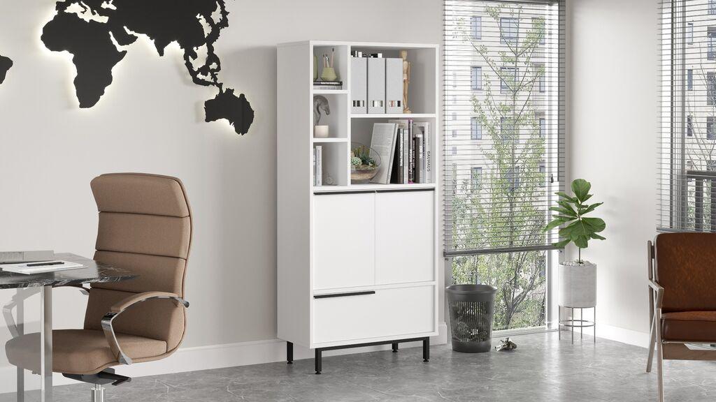 Комода Hanah Home On9B-W, 74,8x161,6x35,5 см, бела