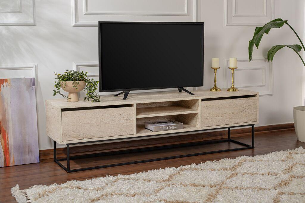 ТВ кабинет Hanah Home Escape 180, 180x50x40 см, крем боја