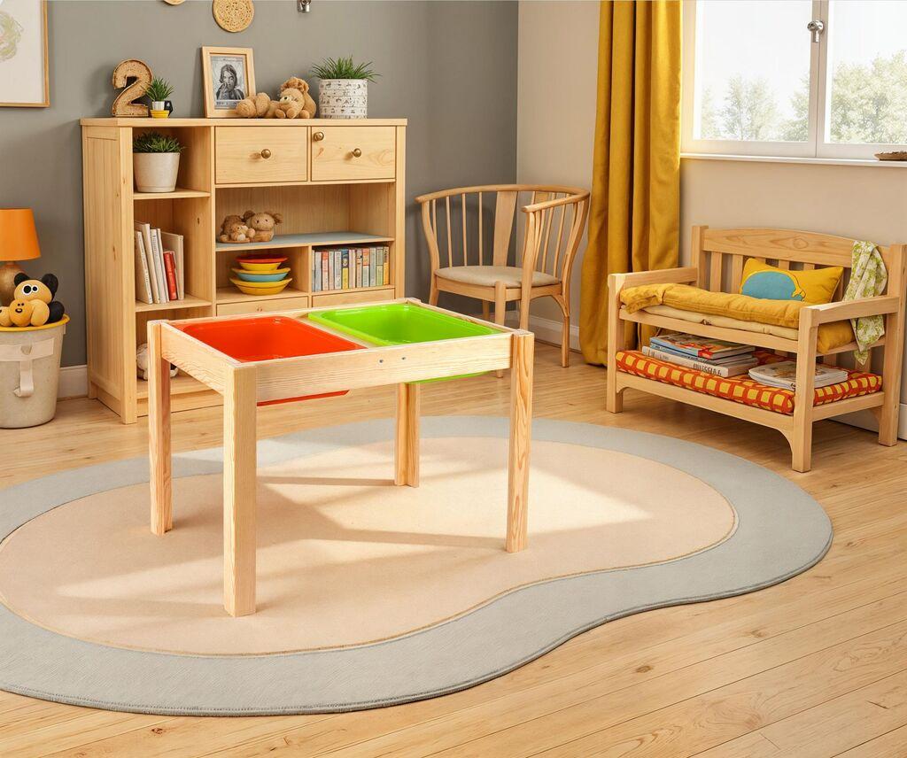 Детска маса Hanah Home BLTYZ-AKTV020, 73x54x49 см, дабова боја