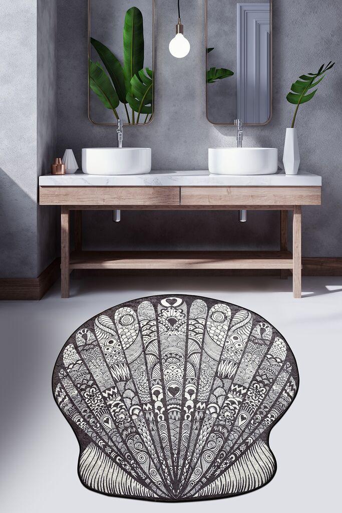 Простирка за бања L'essentiel Maison Maris, 120cm, сиво-бела