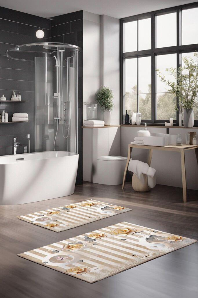 Комплет простирки за бања L'essentiel Maison CT-5230, 2 парчиња, шарени