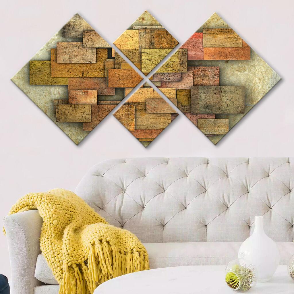 Слика Wallity 4MDF176097158, 60x115 см, 4 дела