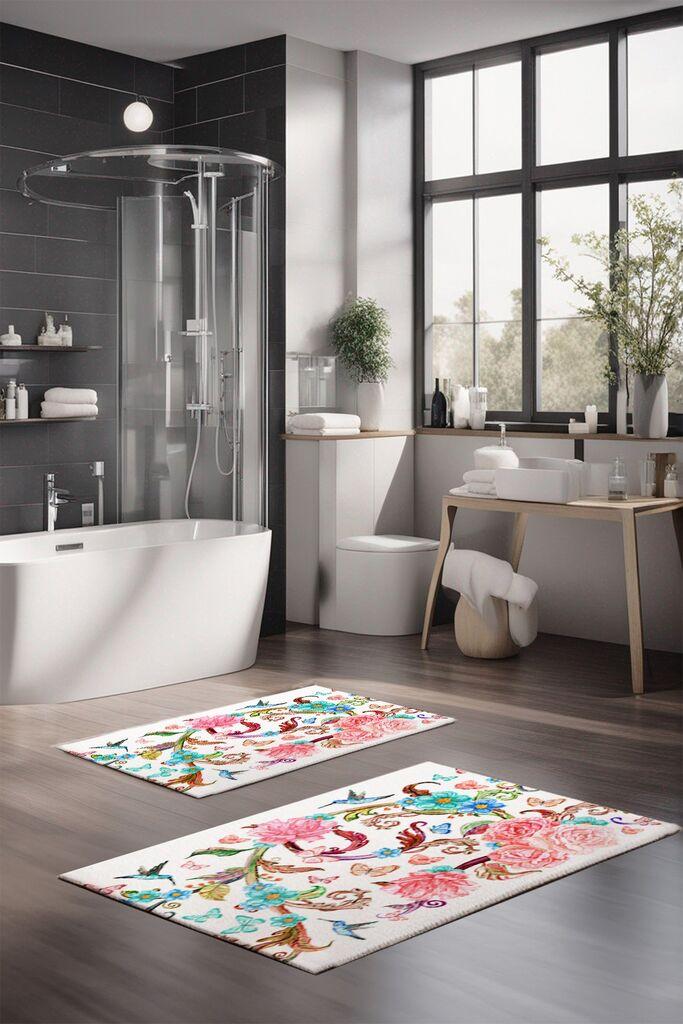 Комплет теписи за бања L'essentiel Maison CT-5210, 2 парчиња, шарени