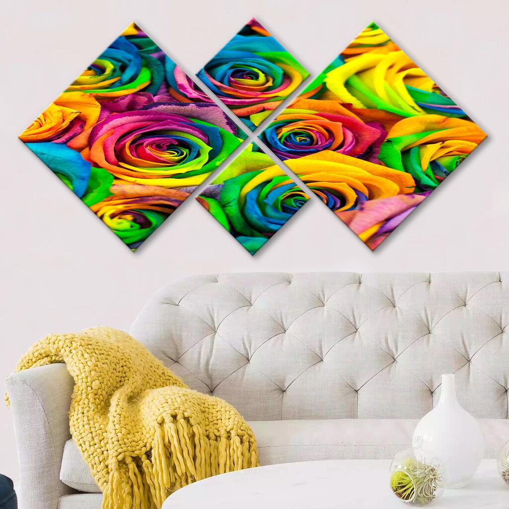 Слика Wallity 4MDF127274552, 60x115 см, 4 дела