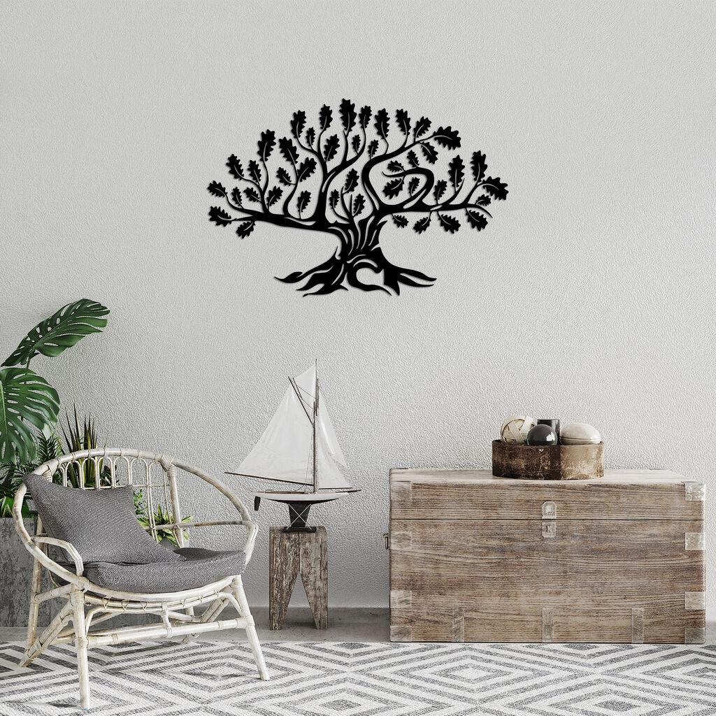 Wallity dzидна декорација Монументално дрво, 70 x 46 см, црна