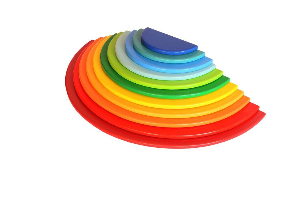 HANAH HOME Drvena igračka Waldorf Raibow Table, Šarena, 11 delova
