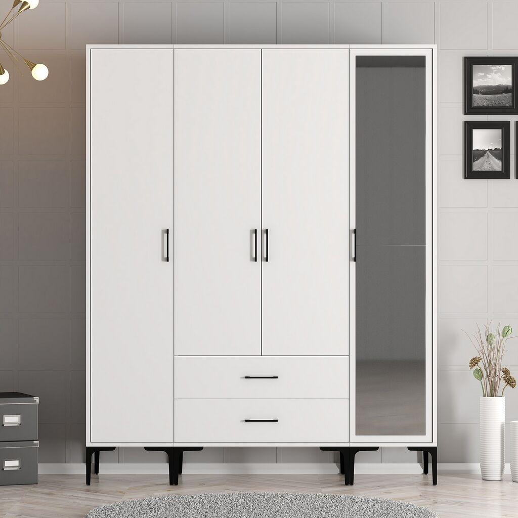 Гардеробер Hanah Home Kumsal STR, 160x201,4x47,5 см, бел