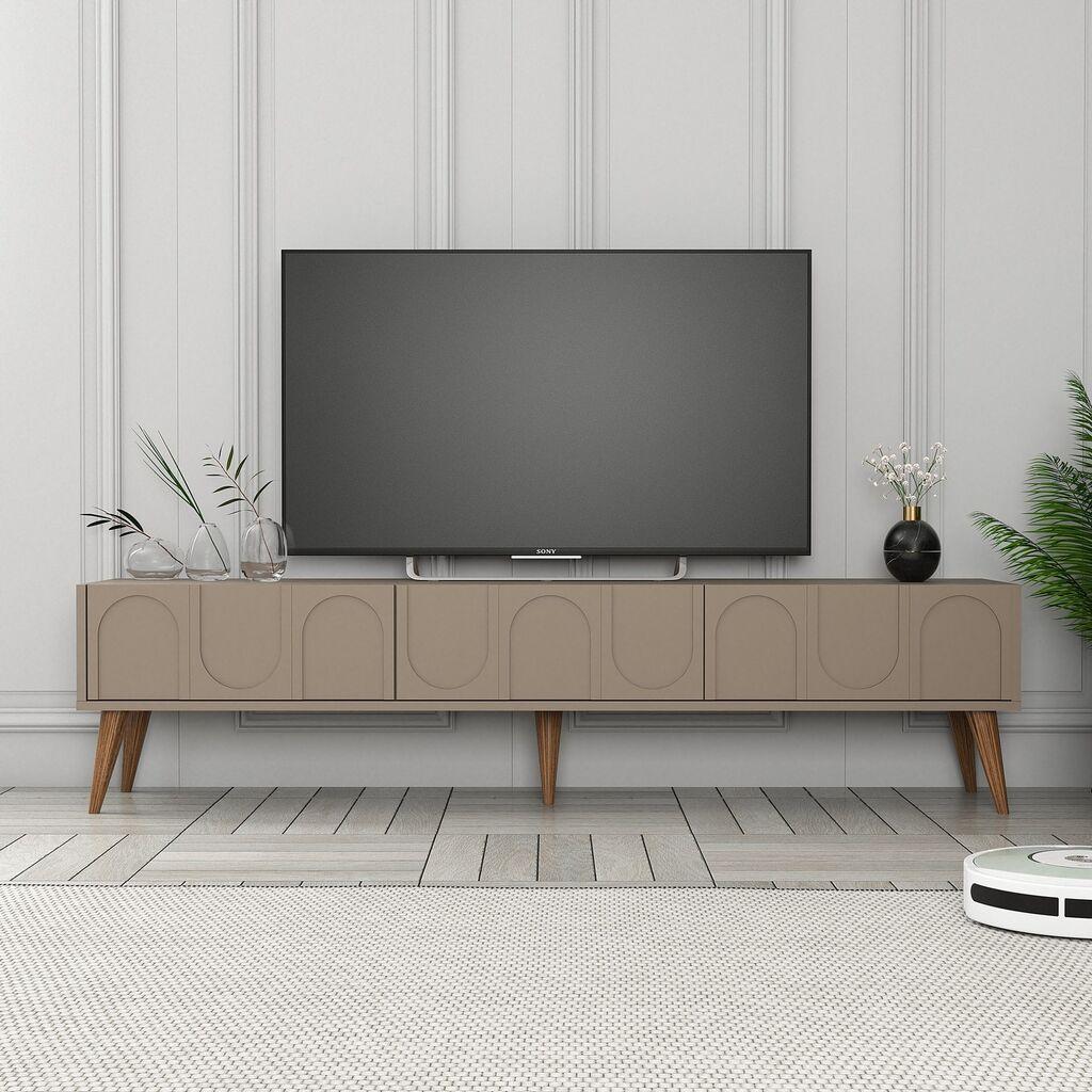 ТВ кабинет Hanah Home Lyon 44, 180x44x35 см, крем боја