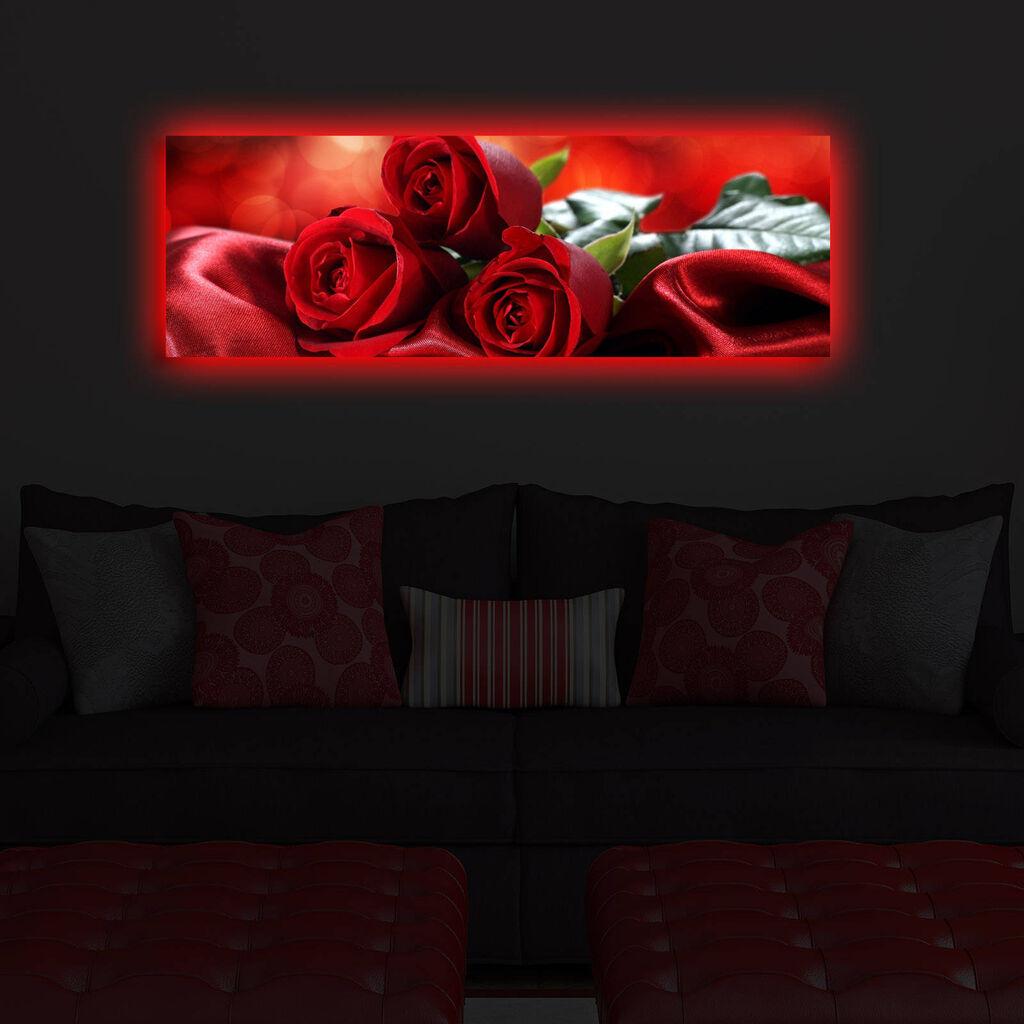 Слика „Волити" на платно со LED осветлување 30x90 см