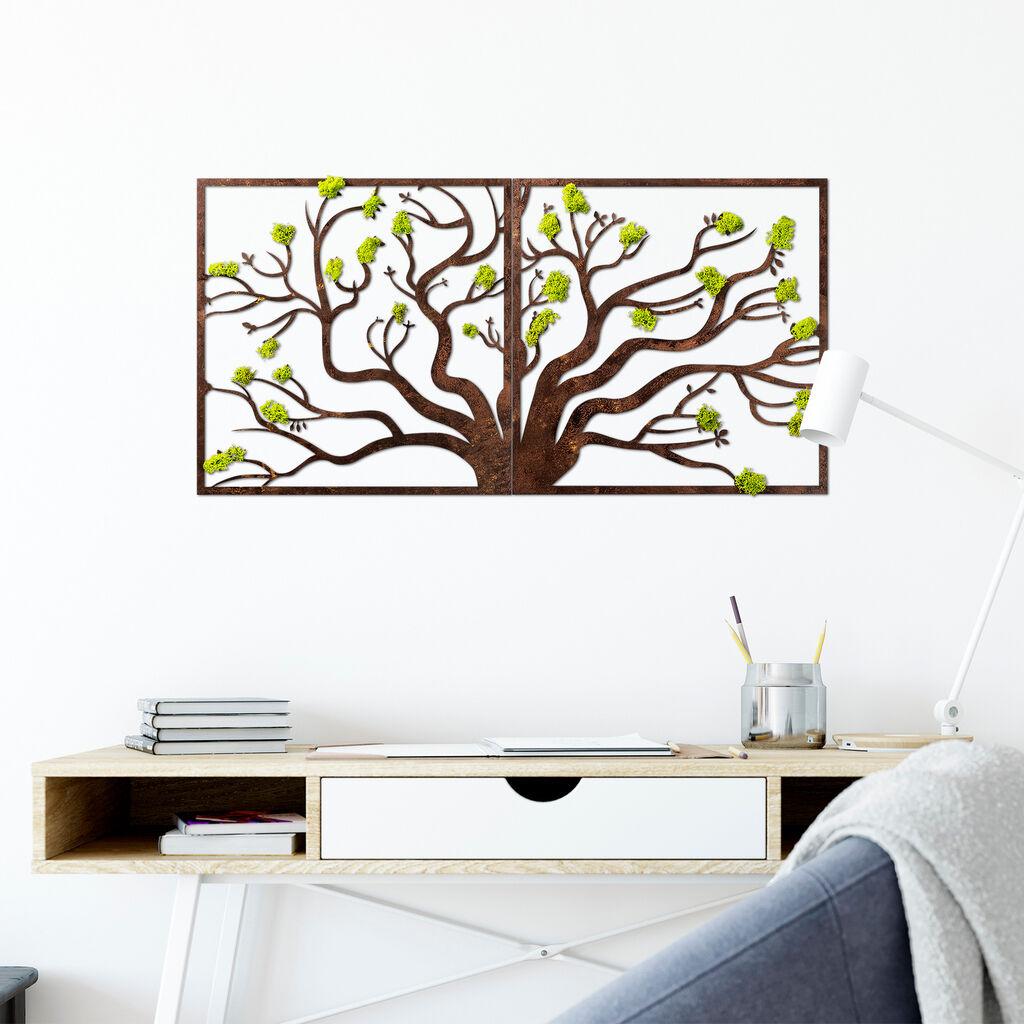 Wallity декорација за ѕид елка 1, 90x1x44 см, кафеава боја