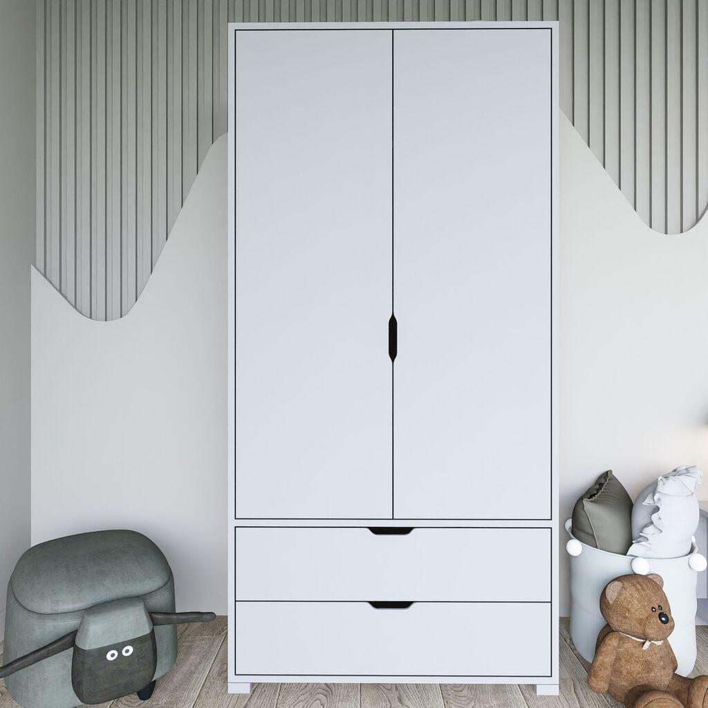 Гардеробер Hanah Home 90 см 1600-016, 90x183x45 см, бел