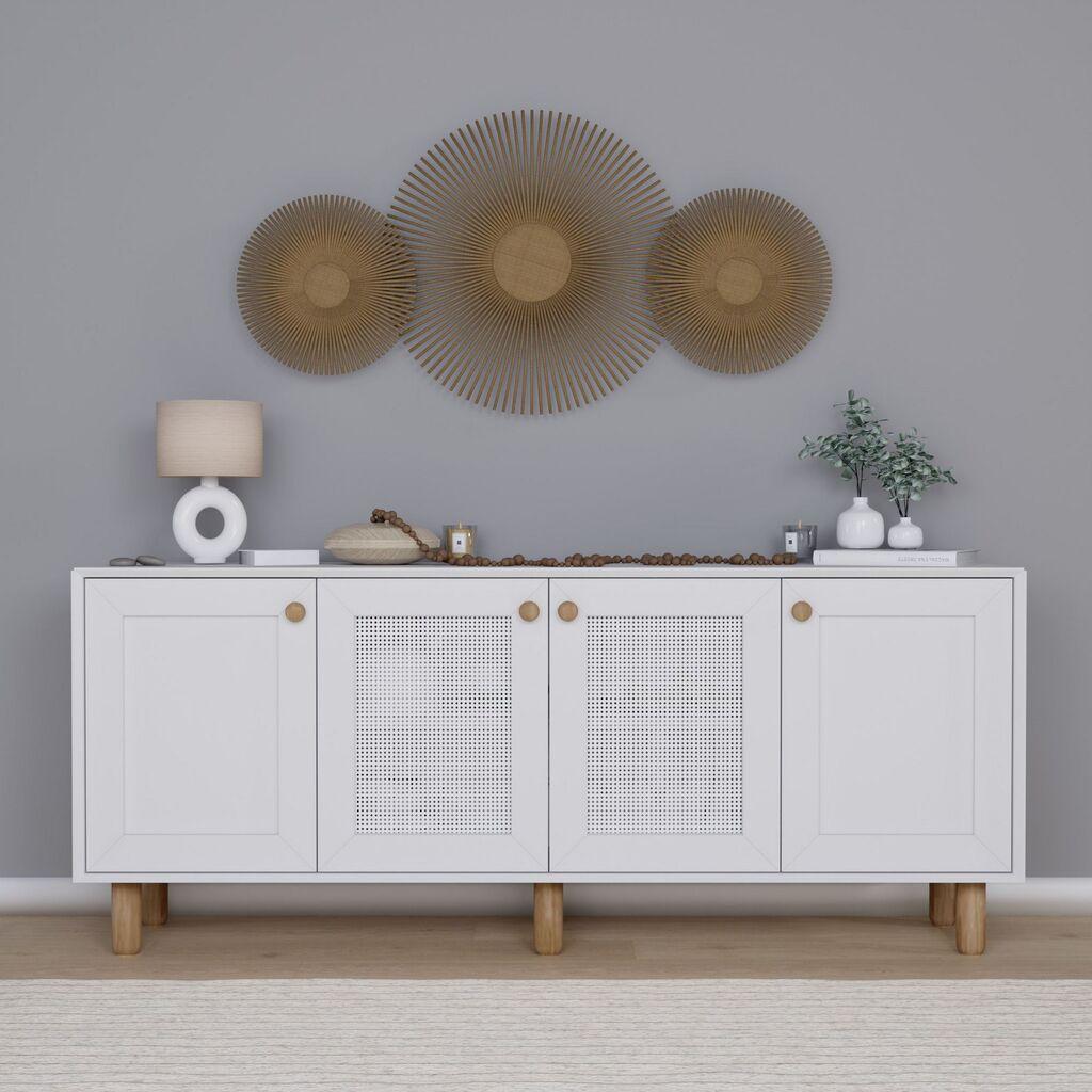 Конзолна маса Hanah Home Bohemian 1600-146, 180x75x40 см, бела
