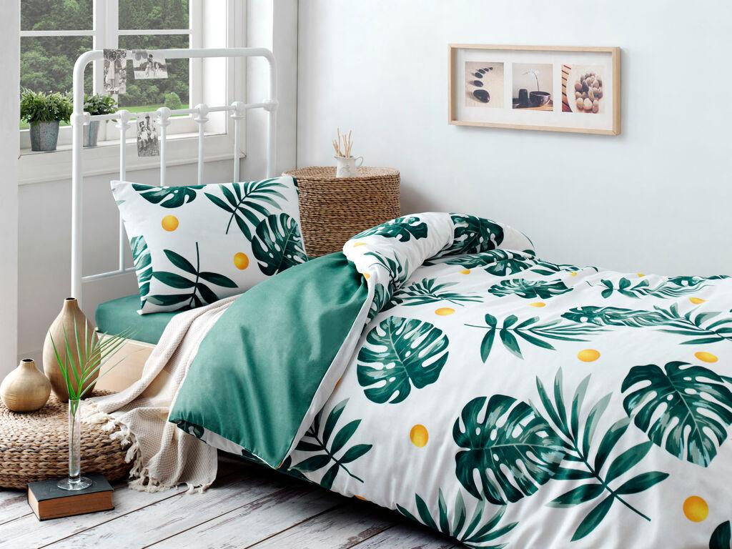 Комплет постелнина L'essentiel Maison Monstera, 160x220cm, зелена