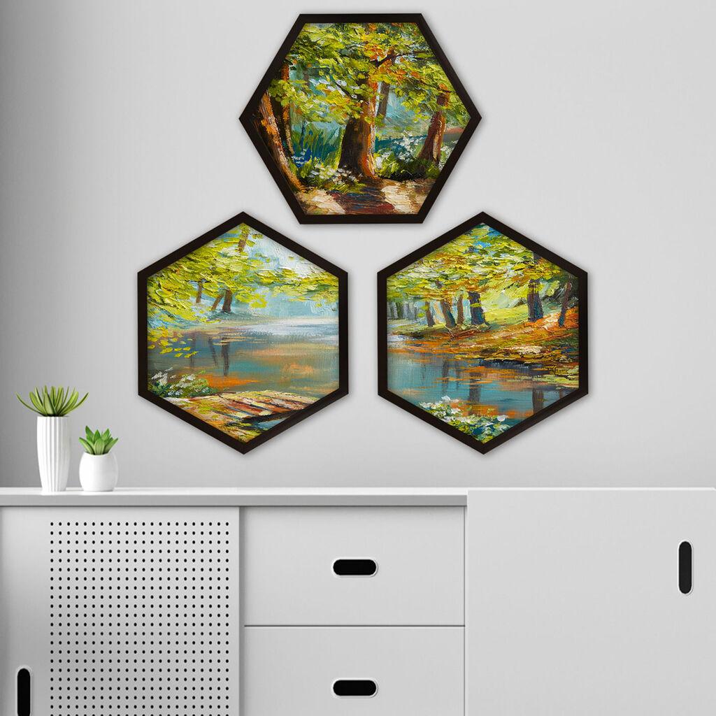 Wallity врамена слика 6GEN11936554, 35x35 см, 3 дела