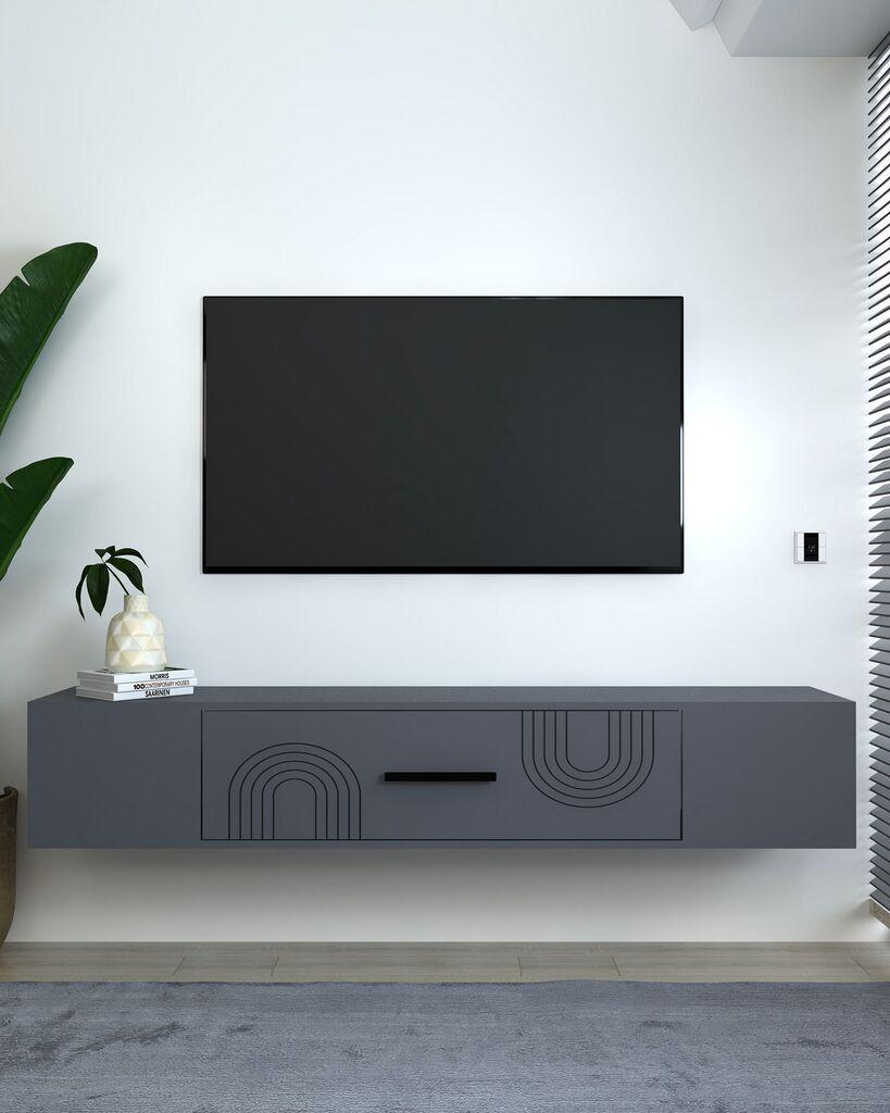 Комода за телевизор Hanah Home Kodaks L2, 150x33,2x29,6 см, Антрацит